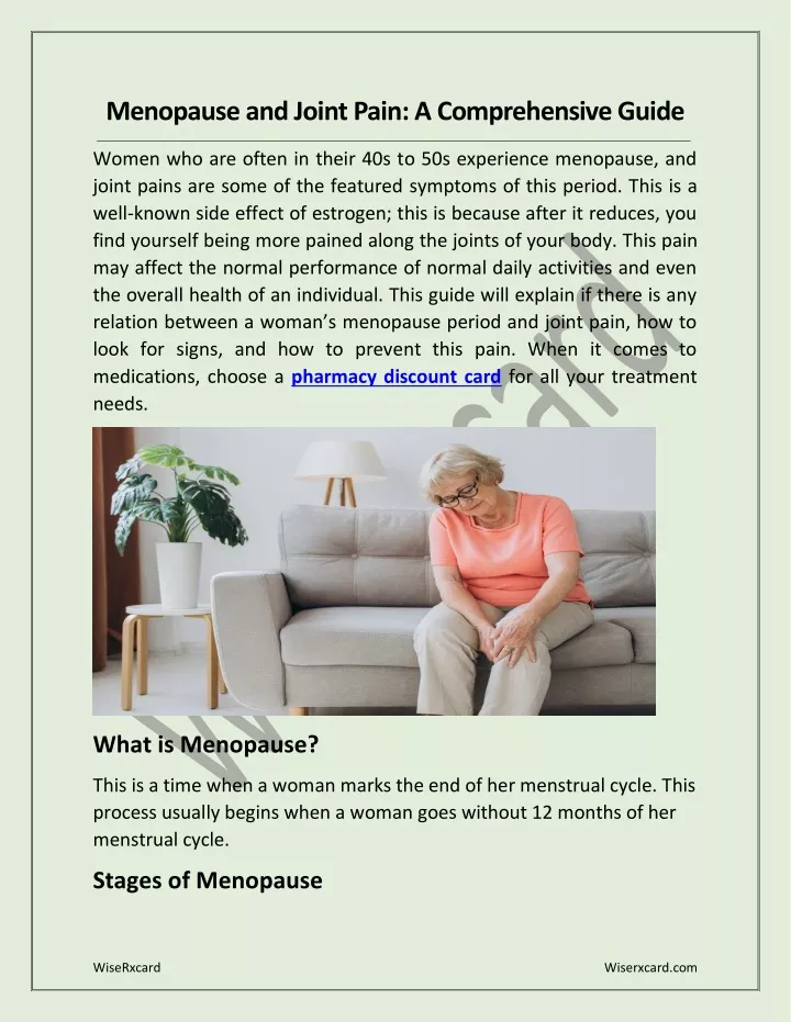 PPT - Menopause and Joint Pain_ A Comprehensive Guide PowerPoint Presentation - ID:13574476