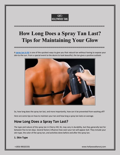 How Long Does a Spray Tan Last_ Tips for Maintaining Your Glow.pdf